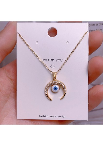 Yeni Çelik Zinciri Dönen Kolye Kolye Kadın Basit Yüz Aksesuarlı Hafif Lüks (Yurt Dışından)