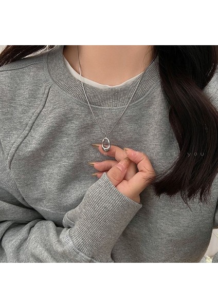 Yeni Kolye Niş Tasarım Birinci Sınıf Mizaç Duygusu Basit Zinciri Çok Yönlü Basit Hafif Lüks Kolye (Yurt Dışından)