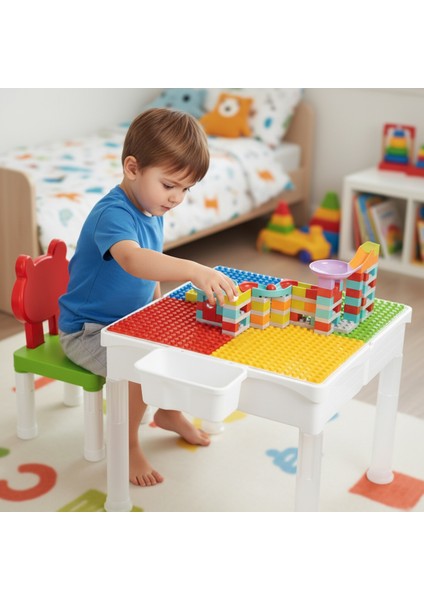 İki Sandalyeli 87 Parça Bloklu Mega Aktivite Masası fiyatları