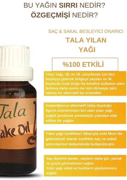 Yılan Yağı Saç Dökülmesi Karşıtı Saç Besleyici ve Onarıcı Saç Bakım Yağı 20 Ml fırsatları