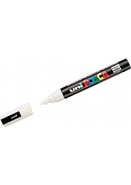 ball Posca (1.8-2.5) Su Bazlı Boyama Markörü Beyaz ( N ) (Uni-Pc-5m)