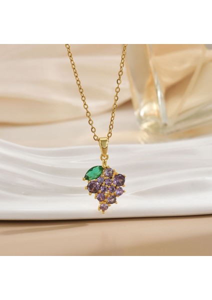 Yeni Avrupa ve Amerika Birleşik Devletleri Moda Lüks Niş Mücevher Deniz Dünyası Kolye Bakır Kaplama 18K Kolye Titanyum Çelik Zinciri (Yurt Dışından)