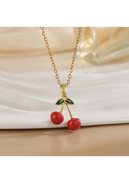 Yeni Basit Kakma Zirkonya Yay Kolye Kadın Basit Yüksek Sınıf Mücevher Duygusu Titanyum Çelik Renk Kaybetmez (Yurt Dışından)