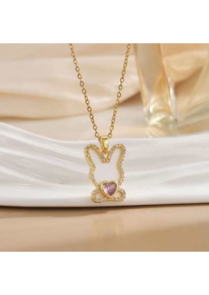 Yeni Avrupa ve Amerika Birleşik Devletleri Moda Lüks Niş Mücevher Deniz Dünyası Kolye Bakır Kaplama 18K Kolye Titanyum Çelik Zinciri (Yurt Dışından)