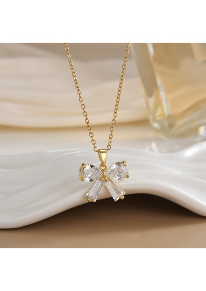 Yeni Titanyum Çelik Premium Niş Tasarım Kolye Duygusu Gelgit Modası Basit Mizaç Rengini Kaybetmez Zinciri (Yurt Dışından)