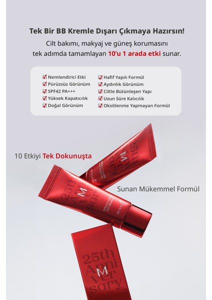 Mükemmel Kapatıcılık Sunan Çok Fonksiyonlu M Perfect Cover BB Cream Ex SPF42/PA+++ No.21 (20ml) indirimleri
