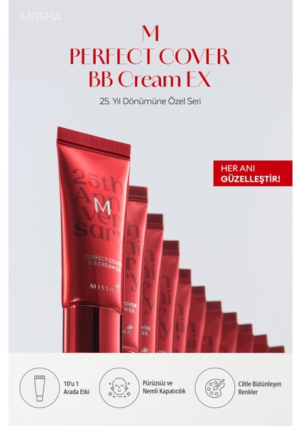Mükemmel Kapatıcılık Sunan Çok Fonksiyonlu M Perfect Cover BB Cream Ex SPF42/PA+++ No.21 (20ml)
