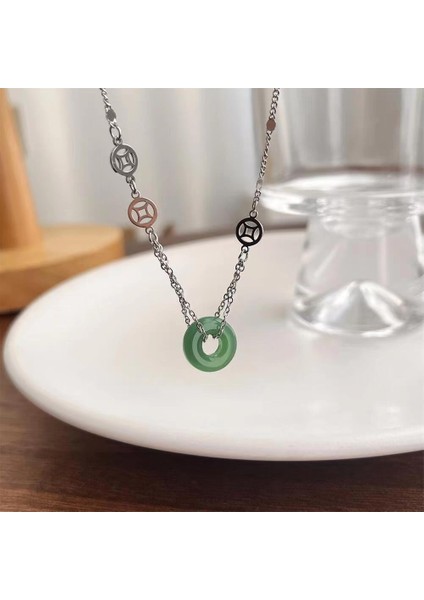 Yeni Perçin Metal Deri Yaka Crockpunk Aşk Kız Kültür Niş Kolye (Yurt Dışından)