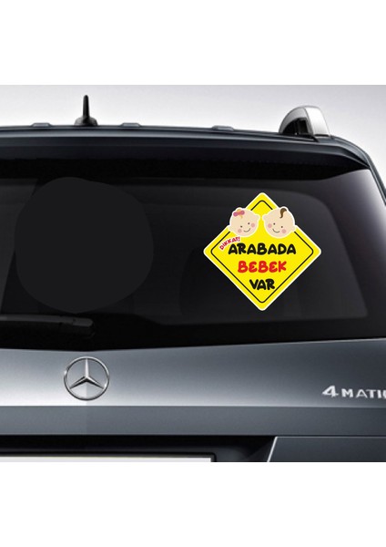 Arabada Bebk Var Sticker, Araba Oto Motosiklet Sticker 02501