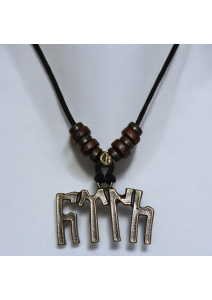 El Yapımı “türk” Yazılı Kolye – Ayarlanabilir Pamuk Ipli Ahşap & Zamak Boncuklu indirimleri