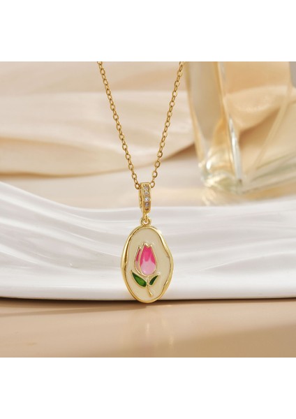 Yeni Avrupa ve Amerika Birleşik Devletleri Moda Lüks Niş Mücevher Deniz Dünyası Kolye Bakır Kaplama 18K Kolye Titanyum Çelik Zinciri (Yurt Dışından)