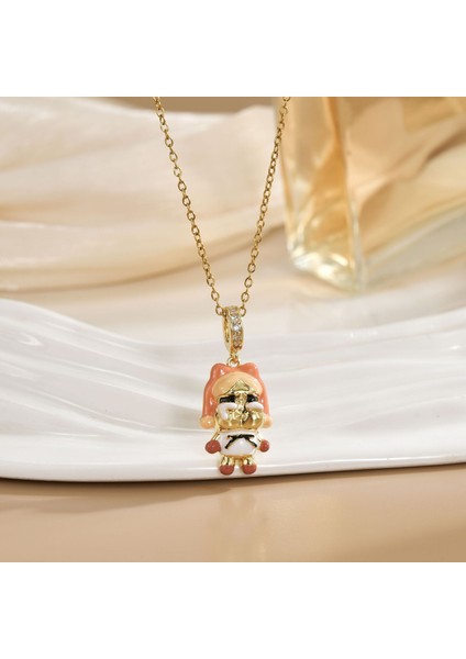 Yeni Titanyum Çelik Premium Niş Tasarım Kolye Duygusu Gelgit Modası Basit Mizaç Rengini Kaybetmez Zinciri (Yurt Dışından)