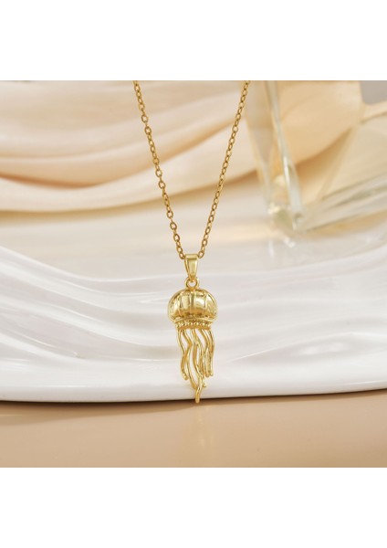 Yeni Çelik Zinciri Dönen Kolye Kolye Kadın Basit Yüz Aksesuarlı Hafif Lüks (Yurt Dışından)