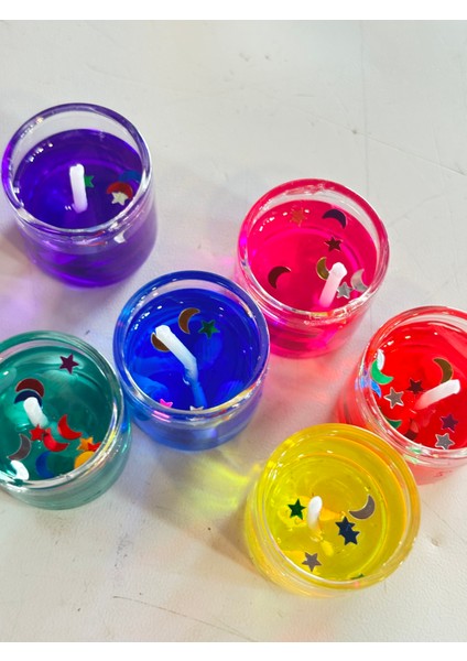 6'lı Jel Renkli Mum fırsatları