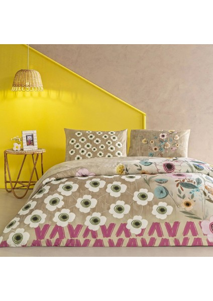 Genç Modası Ranforce Çift Kişilik Nevresim Takımı Blyss Bej