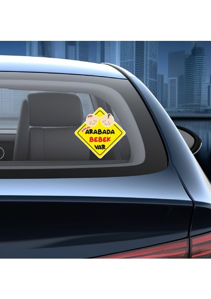 Arabada Bebk Var Sticker, Araba Oto Motosiklet Sticker 02501 fiyatları