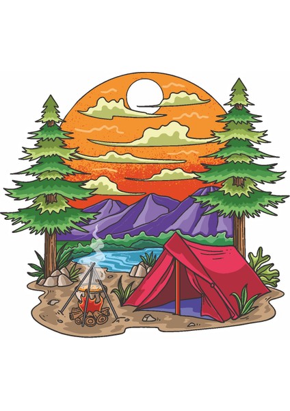 Kamp, Off Road, 4x4, Doğa, Manzara, Adventure Sticker, Araba Karavan Pickup Arazi Suv 02180 indirimleri