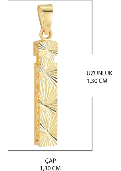 14 Ayar Altın I Harfi Kolye Ucu fiyatları