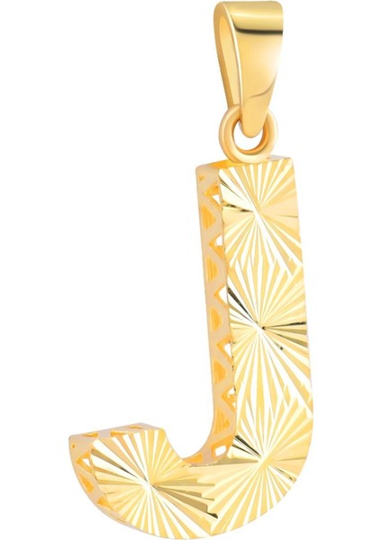 14 Ayar Altın J Harfi Kolye Ucu