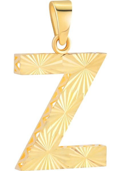 14 Ayar Altın Z Harfi Kolye Ucu