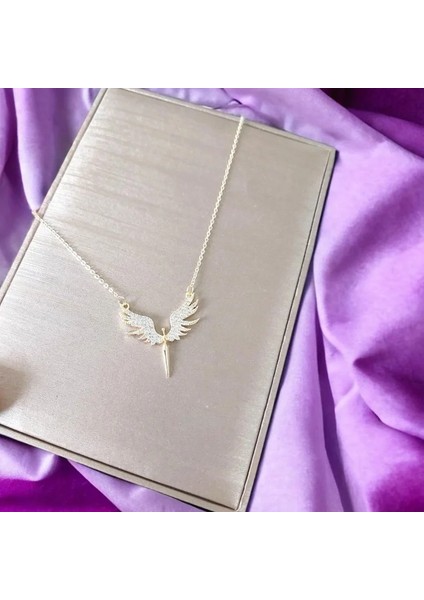 Kadın Kolye – Anka Kuşu Tasarımlı Zirkon Taşlı Altın Kaplama, Kararmaz Çelik indirimleri