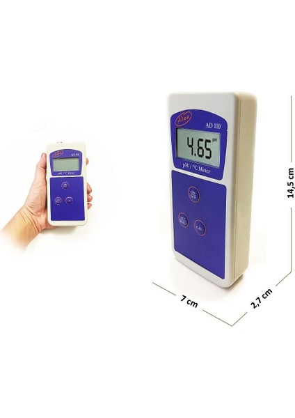 ADWA AD110 Profesyonel PH Ölçer PH Metre (Cam Elektrodlu) fiyatları