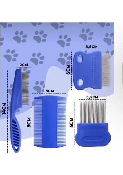 4’lü Kedi Köpek Bit Tarak Seti | Tüy Temizleme ve Kıtık Açma Bakım Seti fırsatları