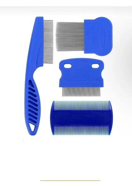 4’lü Kedi Köpek Bit Tarak Seti | Tüy Temizleme ve Kıtık Açma Bakım Seti