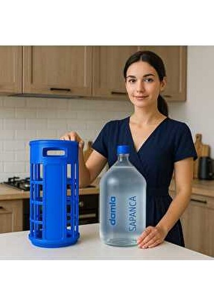 Cam Damacana Koruma Sepetli 15 Lt Şeffaf Cam Malzeme ile Üretilmiştir fırsatları