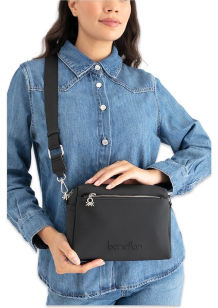 United Colors Of Benetton BNT_1651 17X24X7 Omuz Siyah Kadın Çanta