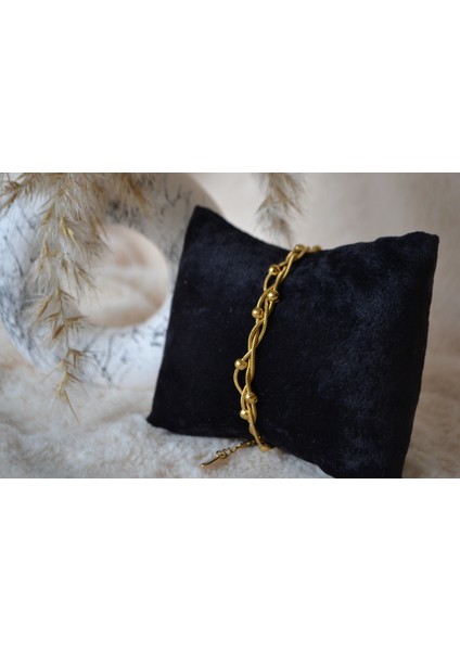 Çelik Saç Örgülü Gold Bileklik fiyatları