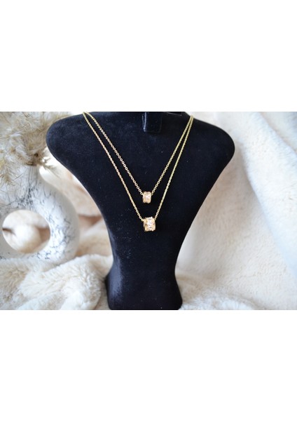 3'lü Yuvarlak Gold Çelik Kolye indirimleri