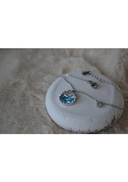 Yunus Balığı Temalı Çelik Silver Bileklik