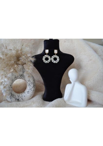 Halka Çelik Zirkon Taşlı Kadın Küpe modelleri