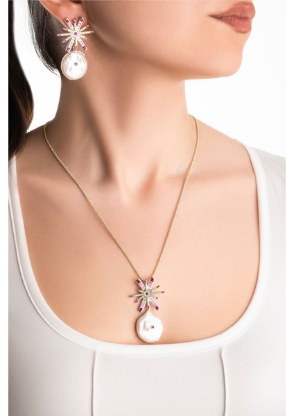 Inci Yıldızı 18 Ayar Sarı Altın Kaplama Gümüş Küpe indirimleri