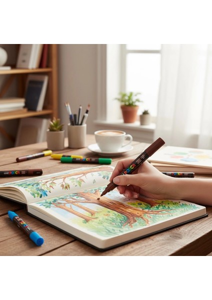 ball Posca (1.8-2.5) Su Bazlı Boyama Markörü Kakao Kahve ( N ) (Uni-Pc-5m) fiyatları