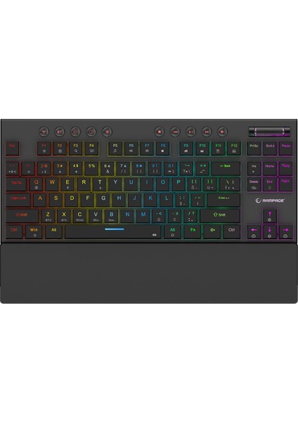 Beru Siyah 2.4g + Bt Wireless Red Swıtch Mekanik Gaming Oyuncu Klavye Slim Low Profile Rgb Tkl fiyatları