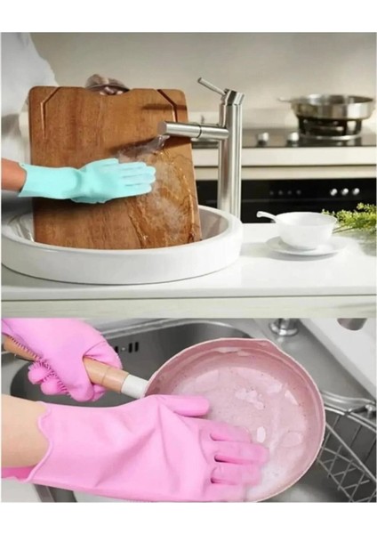 Tırtıklı Kedi Köpek Yıkama ve Fırçalama Eldiveni | Sağ-Sol Seçenekli | Çok Amaçlı Eldiven