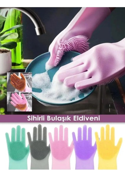 Tırtıklı Kedi Köpek Yıkama ve Fırçalama Eldiveni | Sağ-Sol Seçenekli | Çok Amaçlı Eldiven