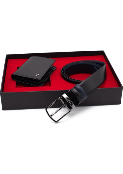 Çift Yönlü Deri Kemer & Cüzdan Ikili Set PCCİFT01SL-1335A2C