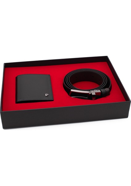 Çift Yönlü Deri Kemer & Cüzdan Ikili Set PCCİFT04SK-1135A2C fiyatları