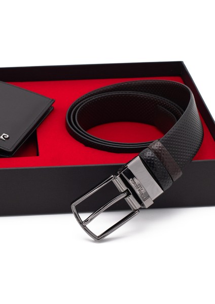 Çift Yönlü Deri Kemer & Cüzdan Ikili Set PCCİFT04SK-1135A2C modelleri