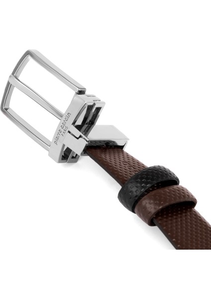 Çift Yönlü Deri Kemer & Cüzdan Ikili Set PCCİFT04SK-1135A2C