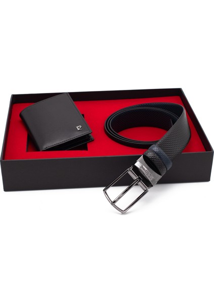 Çift Yönlü Deri Kemer & Cüzdan Ikili Set PCCİFT04SL-1335A2C