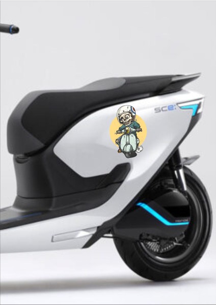 Scooter Vespa Kuru Kafa Sticker, Araba Oto Motosiklet Sticker 00012 fiyatları