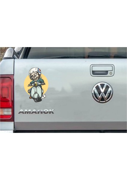 Scooter Vespa Kuru Kafa Sticker, Araba Oto Motosiklet Sticker 00012 indirimleri