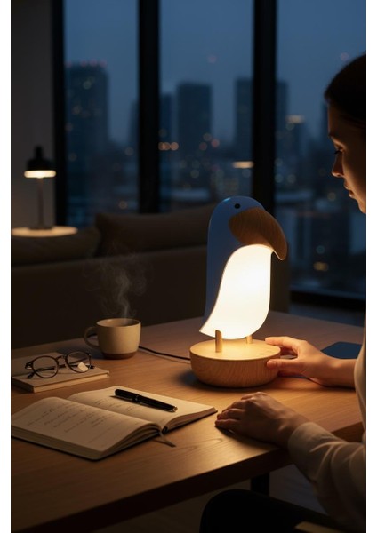 Toucan Bird Masa Lambası, Gece Lambası, Şarjlı, Abajur modelleri