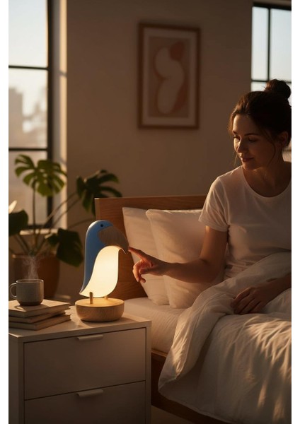 Toucan Bird Masa Lambası, Gece Lambası, Şarjlı, Abajur