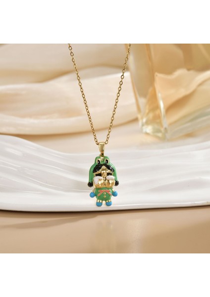 Yeni Titanyum Çelik Premium Niş Tasarım Kolye Duygusu Gelgit Modası Basit Mizaç Rengini Kaybetmez Köprücük Kemiği Zinciri (Yurt Dışından)