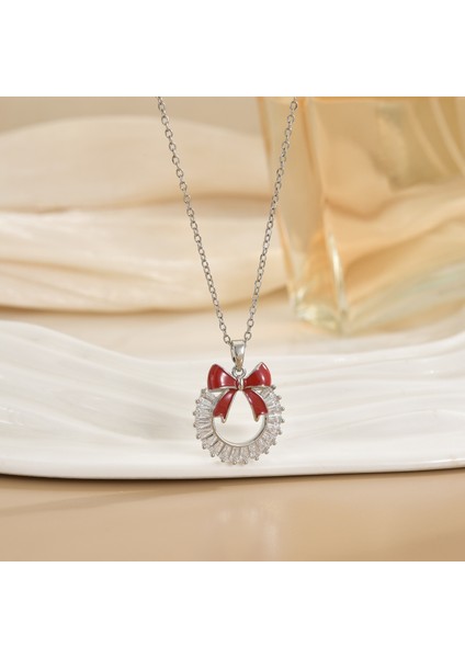 Yeni Titanyum Çelik Premium Niş Tasarım Kolye Duygusu Gelgit Modası Basit Mizaç Rengini Kaybetmez Köprücük Kemiği Zinciri (Yurt Dışından)